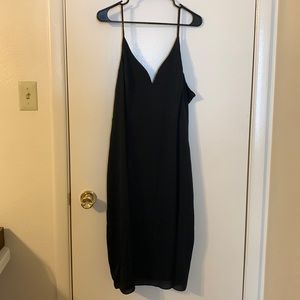 XL black midi dress